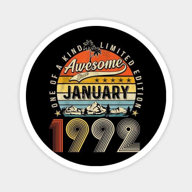 Awesome Since January 1992 Vintage 31st Birthday Magnet by Mhoon 